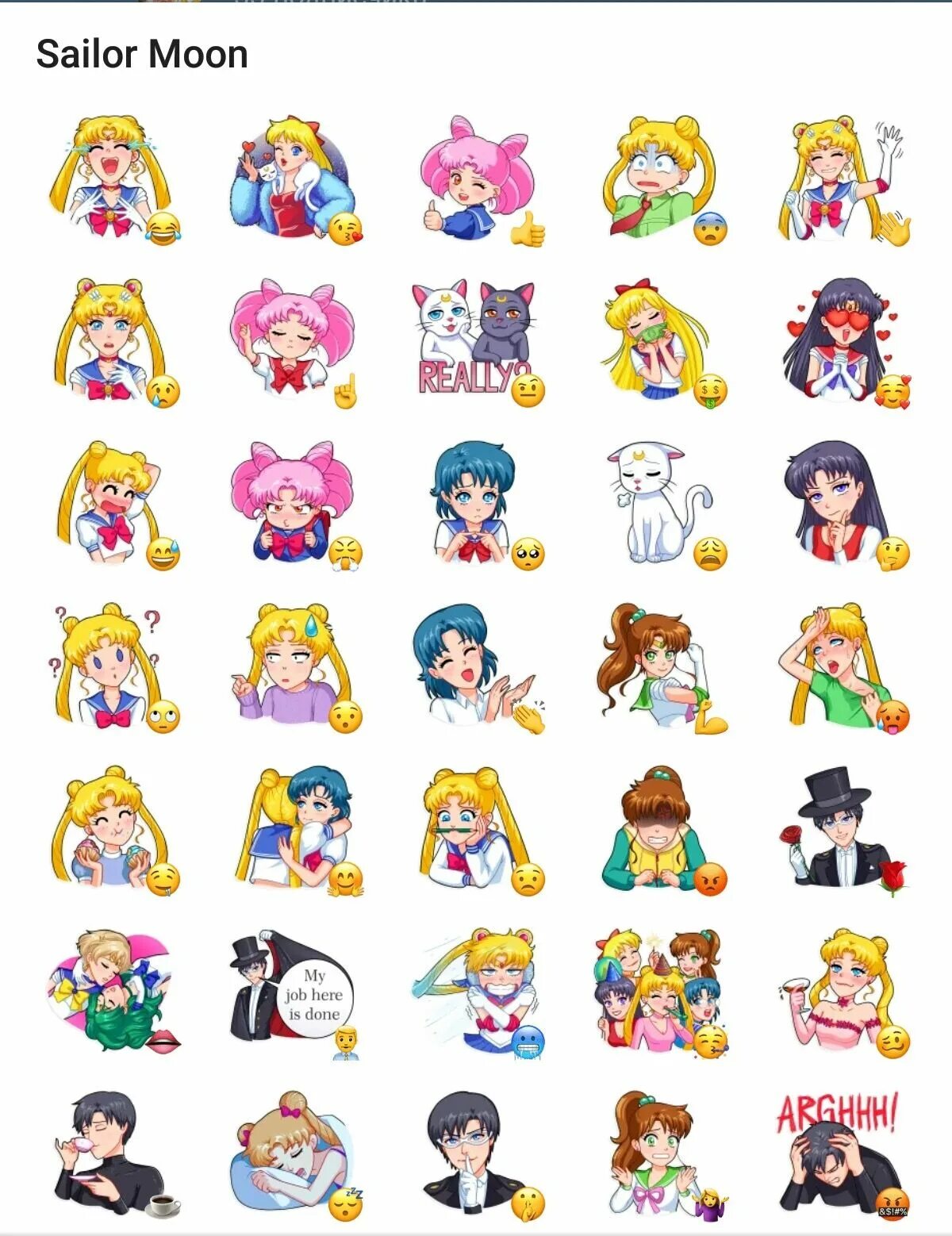 Sailor Moon Стикеры. Сейлор Мун Стикеры для печати. Стикеры сейлормун сейлормун. Manga stickers telegram