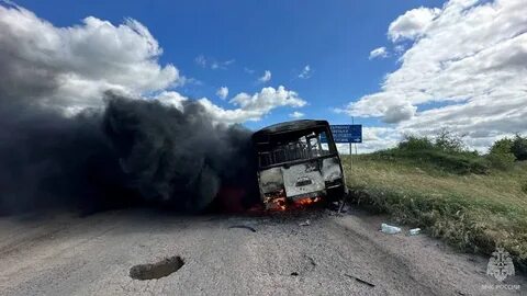 Сгорел школьный автобус