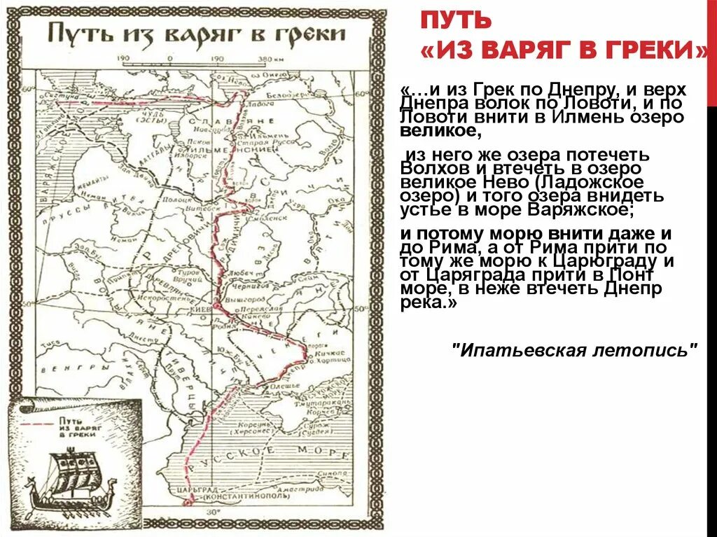 Маршрут из варяг в греки. Маршрут из варяг в греки