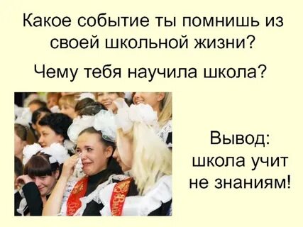 Школа не учит жизни