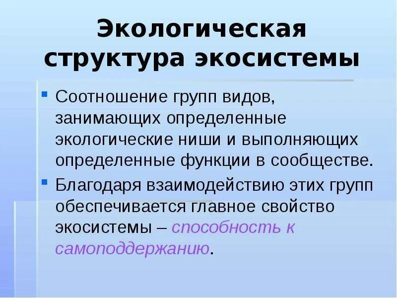 Организация экосистем презентация 9 класс. Структура экосистемы. Структура экосистемы пространственная видовая экологическая. Видовая структура экосистем. Структура экосистемы биология.