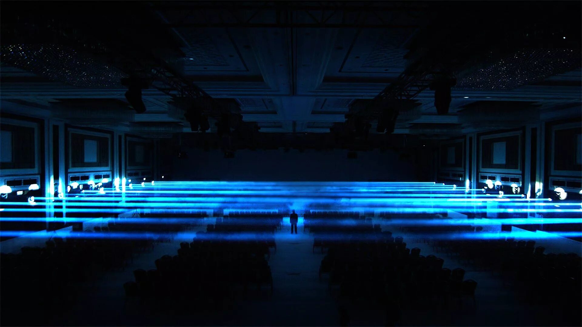 Свет на конференции. Immersive Lighting. Conference Hall for background. Lighting Concept Sunstrip.