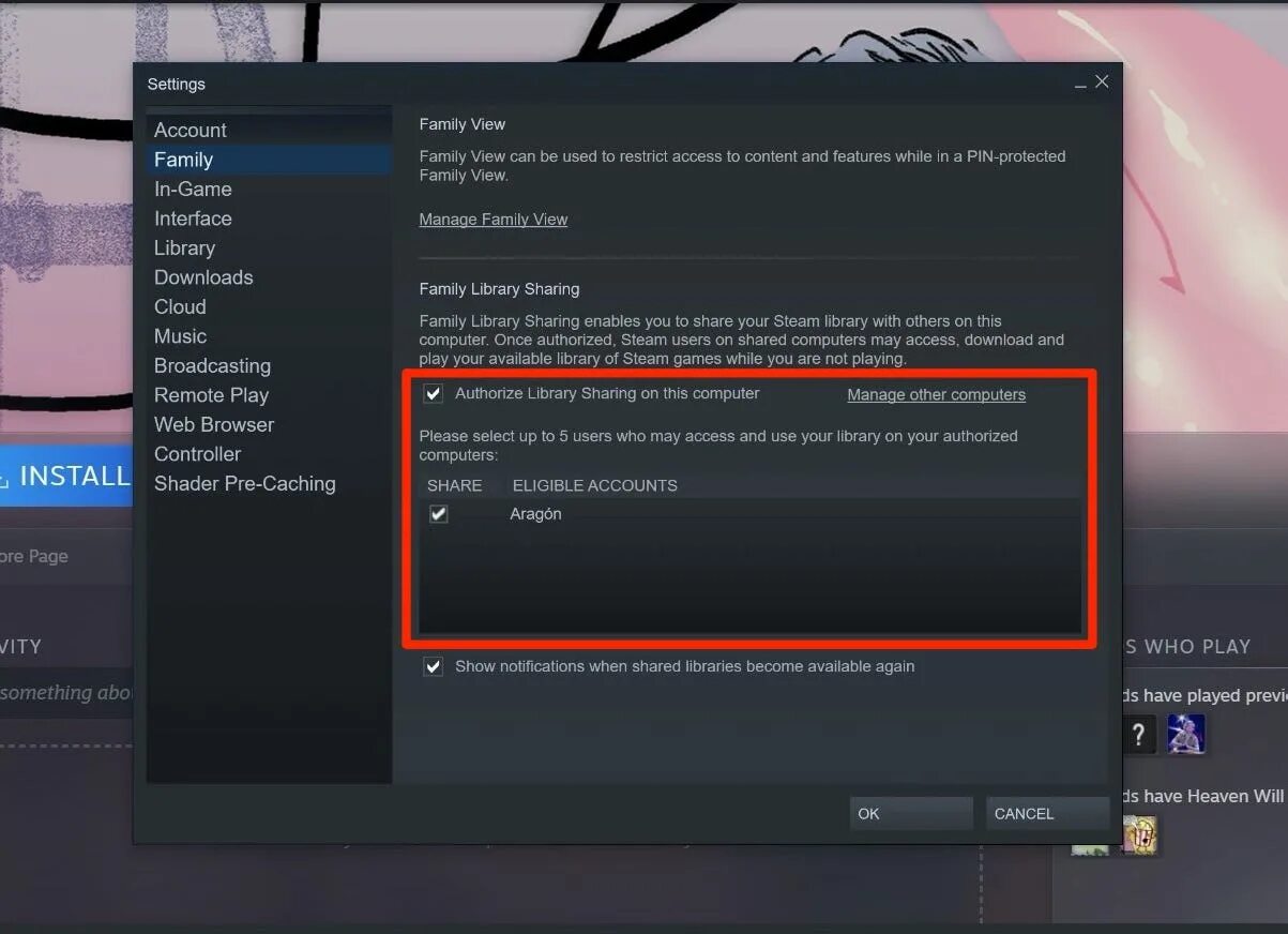 Family library sharing игры. Ремоте плей стим на ПК. Семейный доступ стим. Как включить Фэмили Либрари в стим. Steam share.