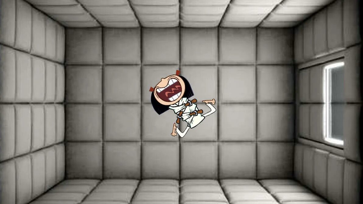 Cell is empty. Padded cell. padded room. empty cells. hospital 3d model.