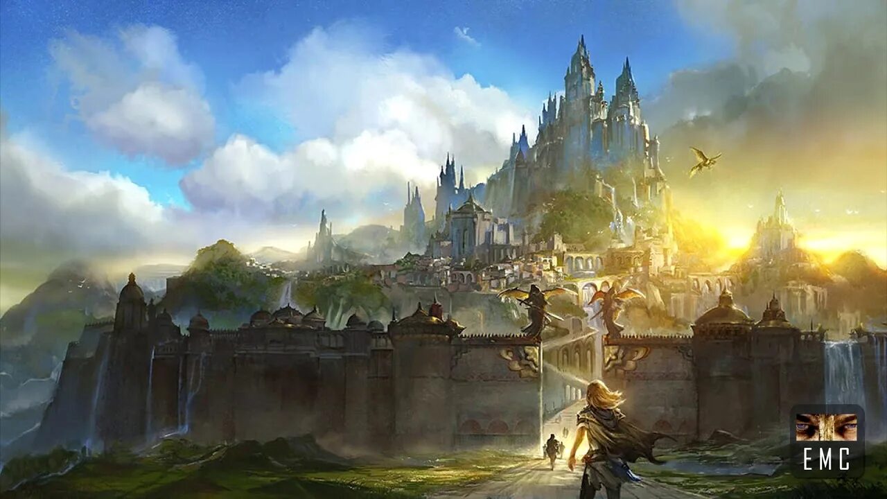 Замок фэнтези эльфийский. Королевства людей. Певерелл касл. Королевства людей. Королевства людей.