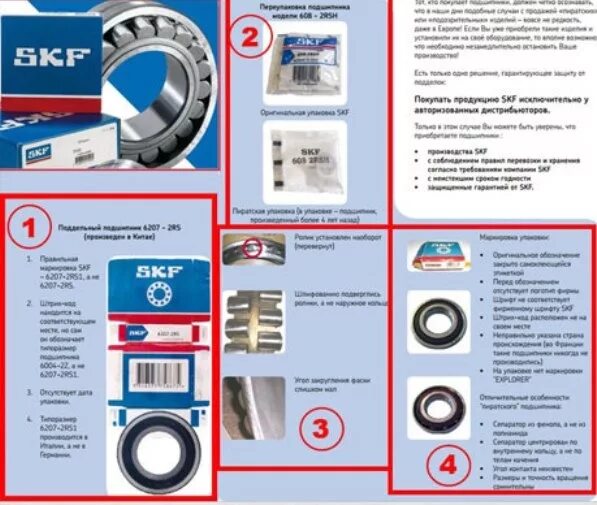 Как отличить подделку подшипников