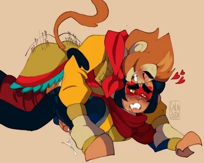 sun wukong, 2boys, all fours, anal, anal sex, anthro, anthro on anthro, ant...