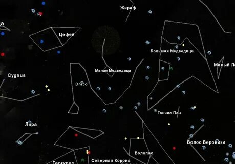 Гончие псы созвездие на карте звездного неба