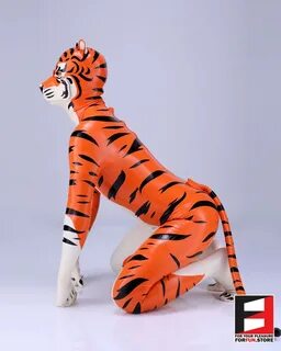 Latex tiger petsuit for your pleasure : forfun.