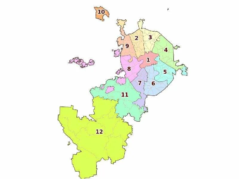 Сколько округов москвы граничит с новомосковским. Округа Москвы на карте. Карта административных округов Москвы. Карта административных округов Москвы с границами 2022. Административно-территориальное деление Москвы на карте.
