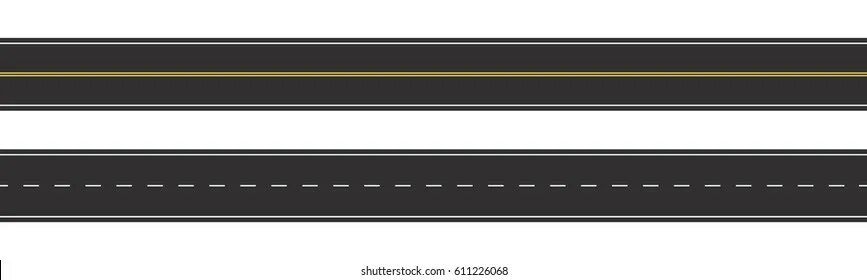Прямая линия дороги. Дорога сверху. Дорога прямая горизонтальная. Дорога вид сбоку. Длинные полосы разметки.