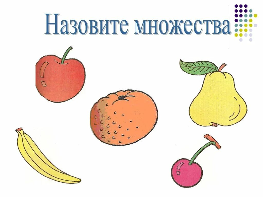 Назови множества. Множество.