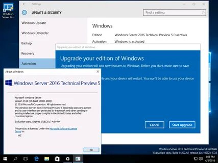 Windows server версии