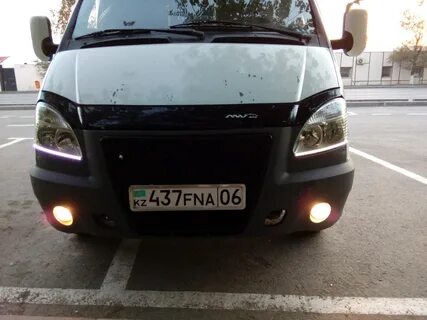 Противотуманки в бампер газель