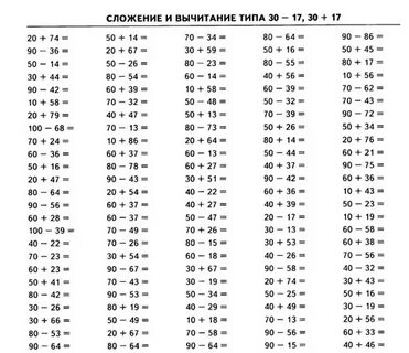 Счет с переходом через десяток карточки