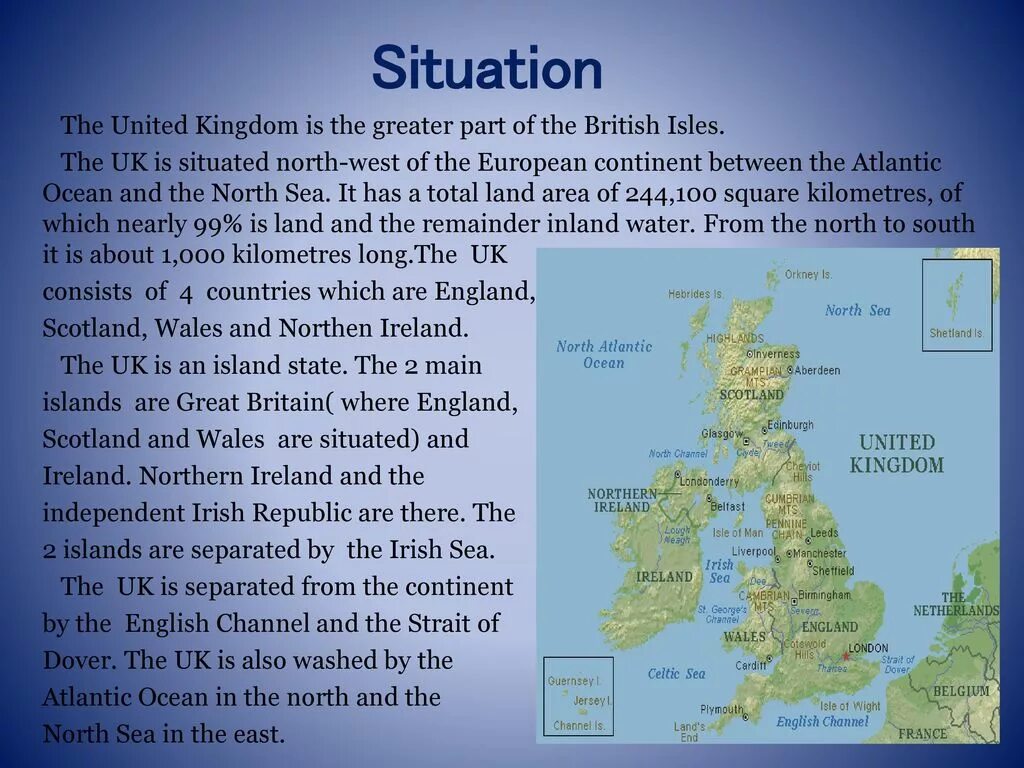 The uk презентация. Total area of the uk. Презентация на тему Северная Ирландия. Great Britain текст.