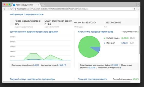Показывать расход трафика