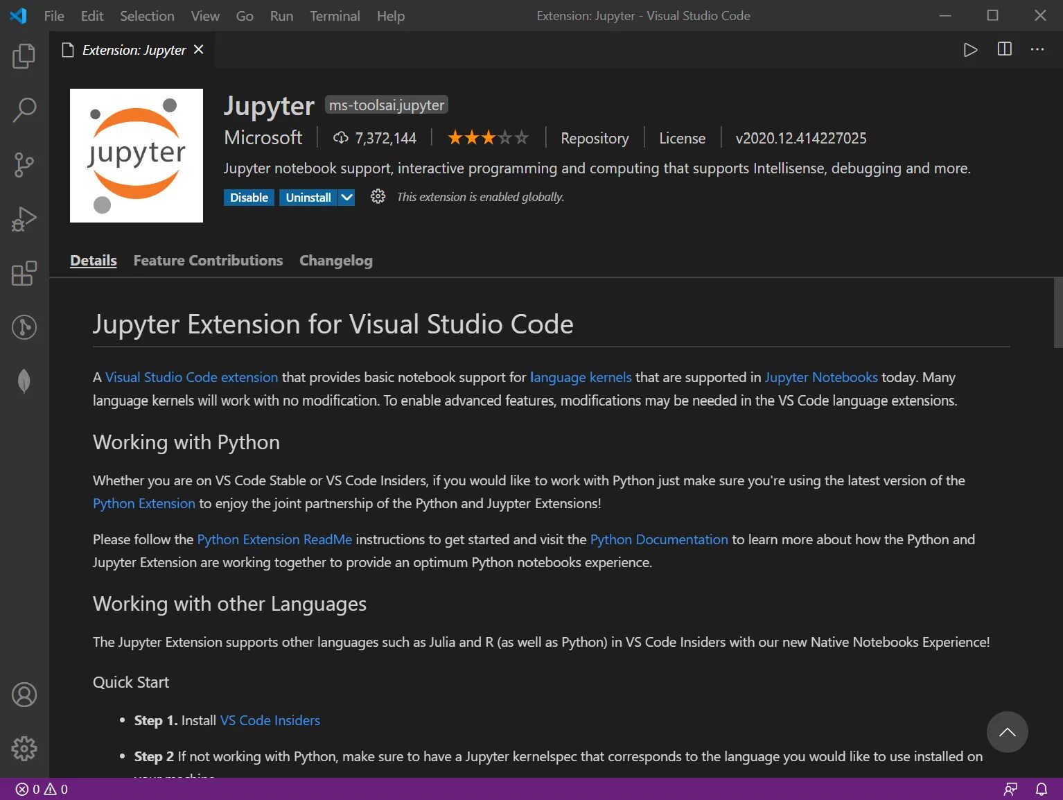 Vscode extension. Vscode for microsoft violet.
