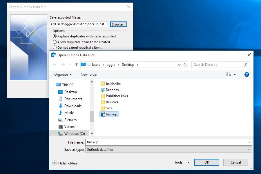 Outlook express 6. File tool. Backup outlook. Retype password. Folder assistant outlook.