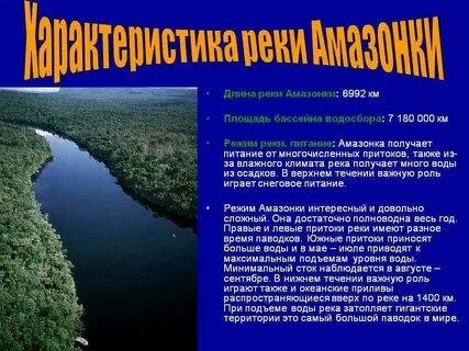 Режим рек реки амазонка