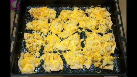 Картошка с мясом и ананасами