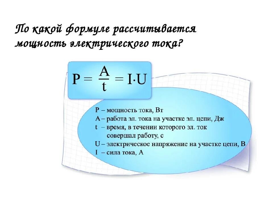Энергия через напряжение и сопротивление