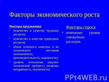 Основной фактор экономического развития общества