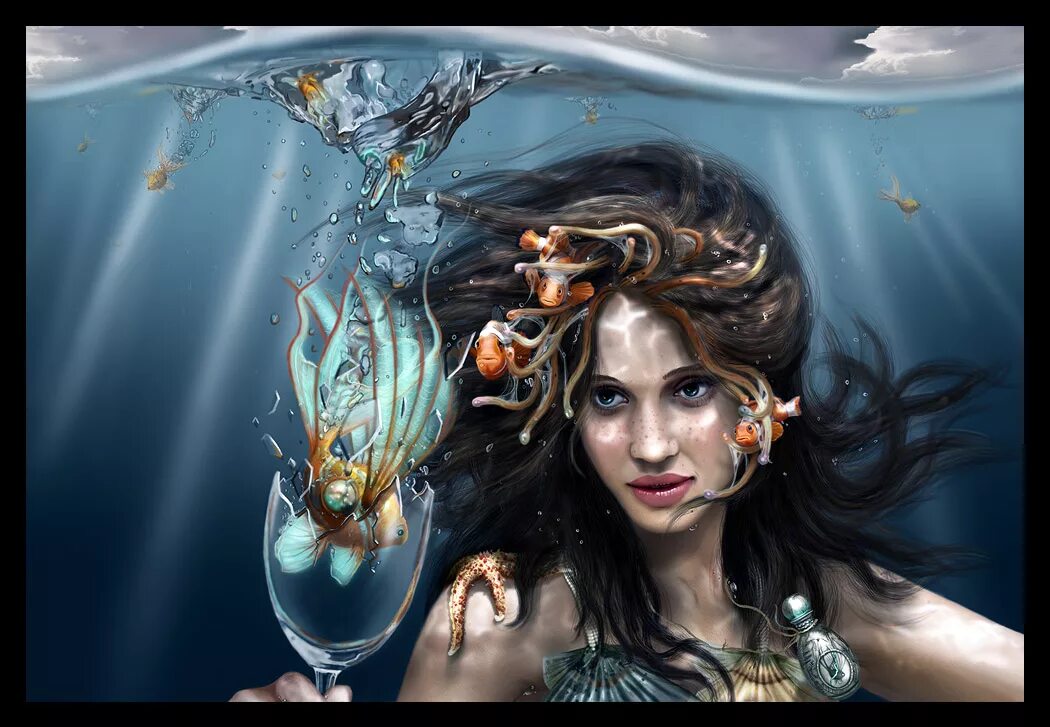 Женщина рыба влюблена. Образ морской нимфы. Морская царица фэнтези. Морская девушка фэнтези. Девушка Русалка.