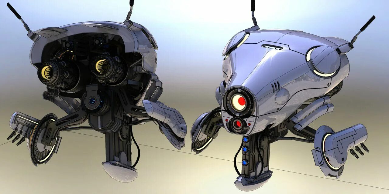 Какой робот летает. Sci fi дроид разведчик. миниатюрный робот-разведчик скаут. летающий дроид. боевые летающие роботы.