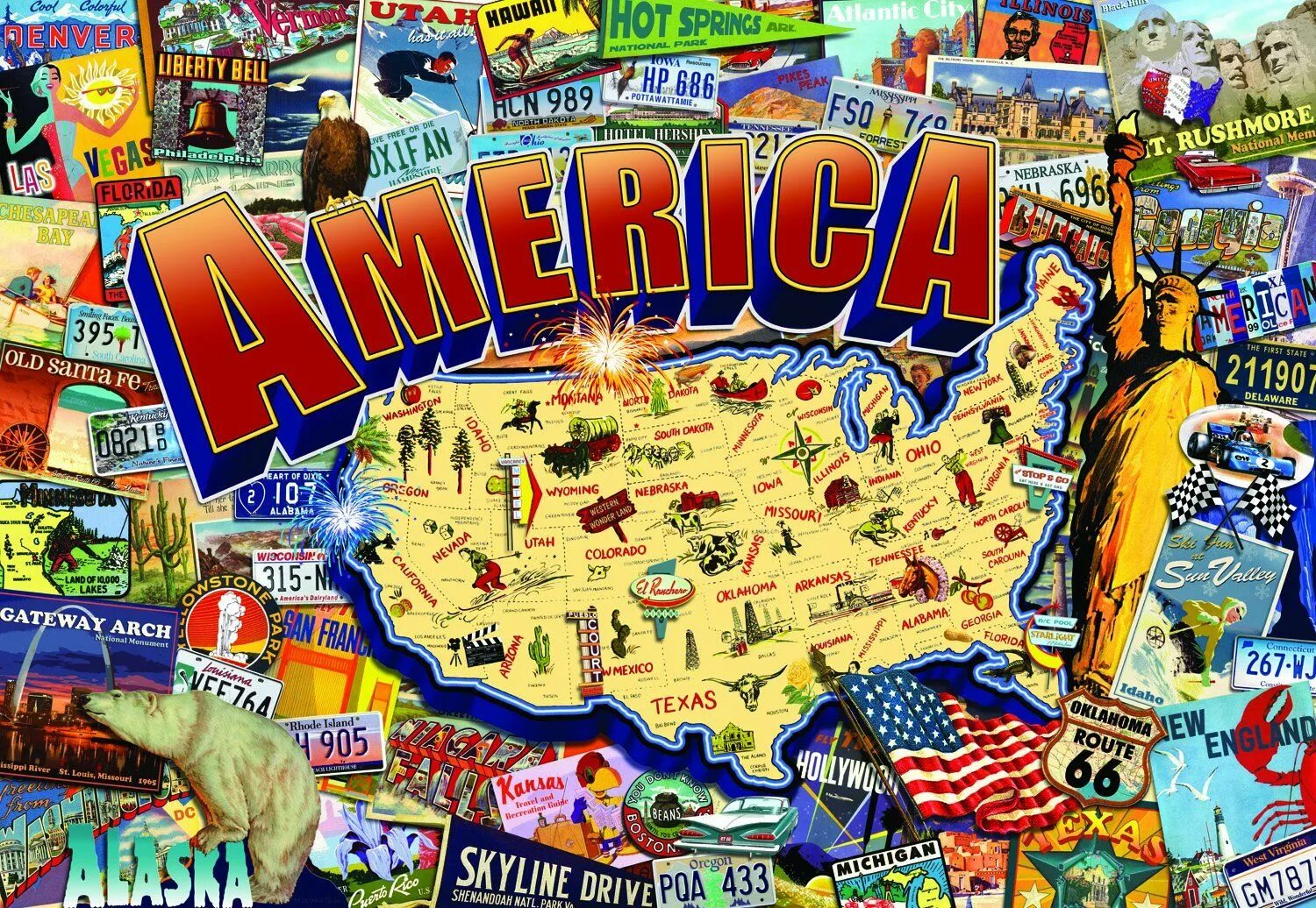 The usa games. Пазлы Америка. Buffalo games. Jigsaw Puzzle 2000 игры. Плакаты Америки 2000.