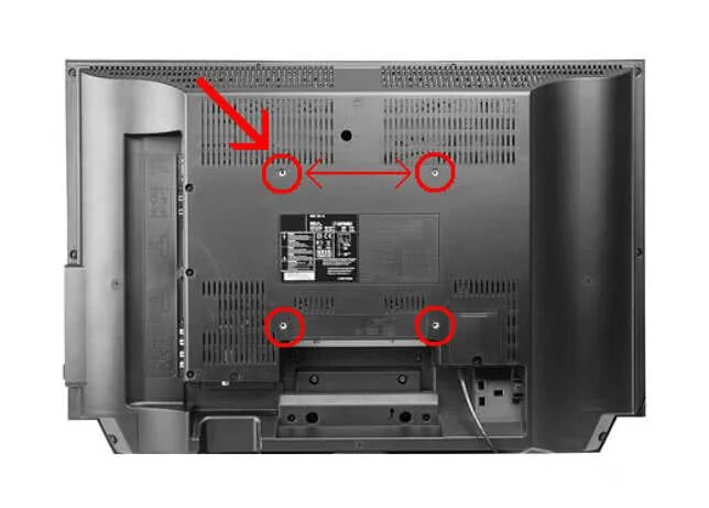 Отверстия для телевизора. Телевизор "самсунг"le32r81b кронштейн. ТВ самсунг стандарт VESA. Болты крепления телевизора Samsung на стену le46s81b.
