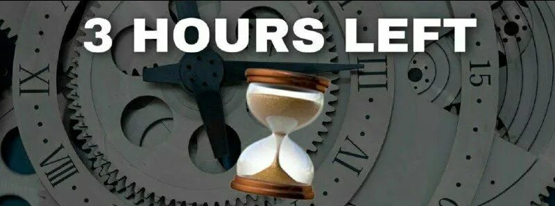 It рекрутмент. 3 hours left. Fart sound effect. Three hours. 3 hours left.