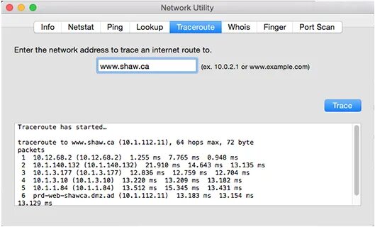 Mac tracert. Mac tracert