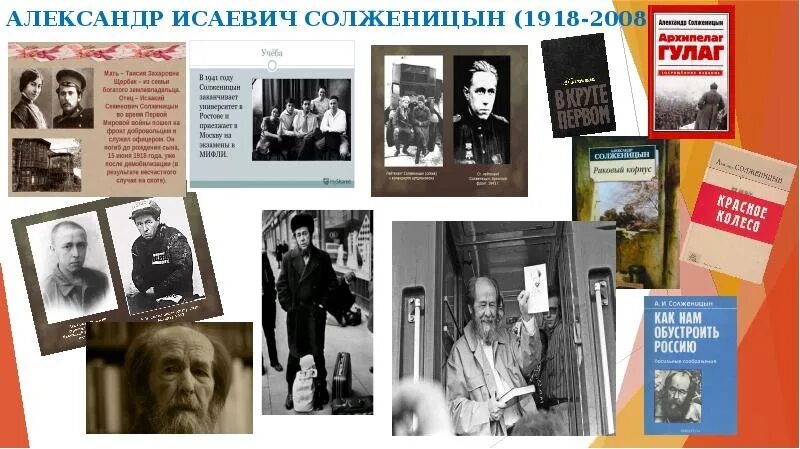 5 произведений солженицына. Солженицын.