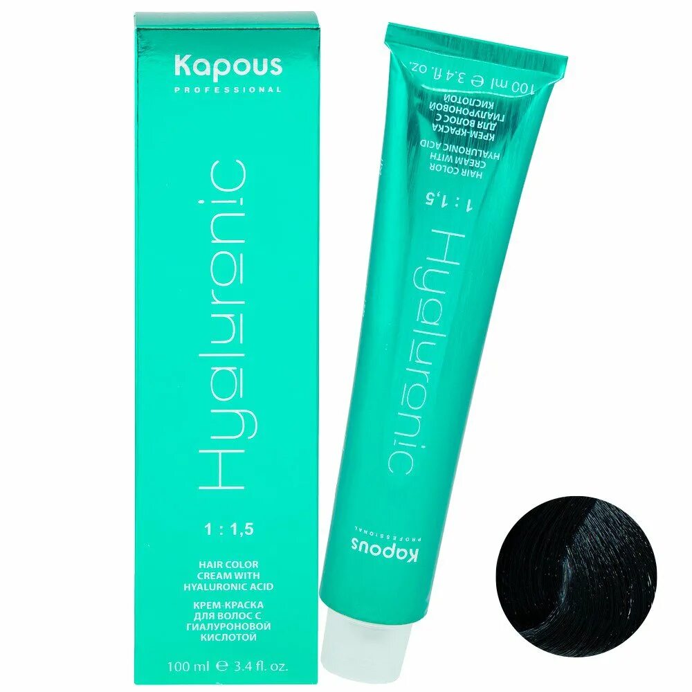 Где купить краску капус. Краска Kapous professional Hyaluronic. Краска капус Гиалурон. Kapous professional краска для волос 1:1,5. Kapous professional Hyaluronic крем-краска с гиалуроновой кислотой 6.31.