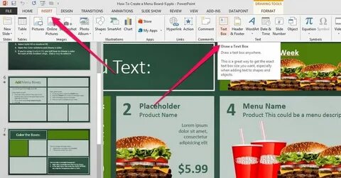 Меню программы powerpoint