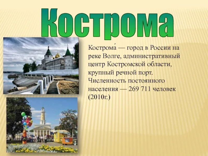 Доклад про город россии