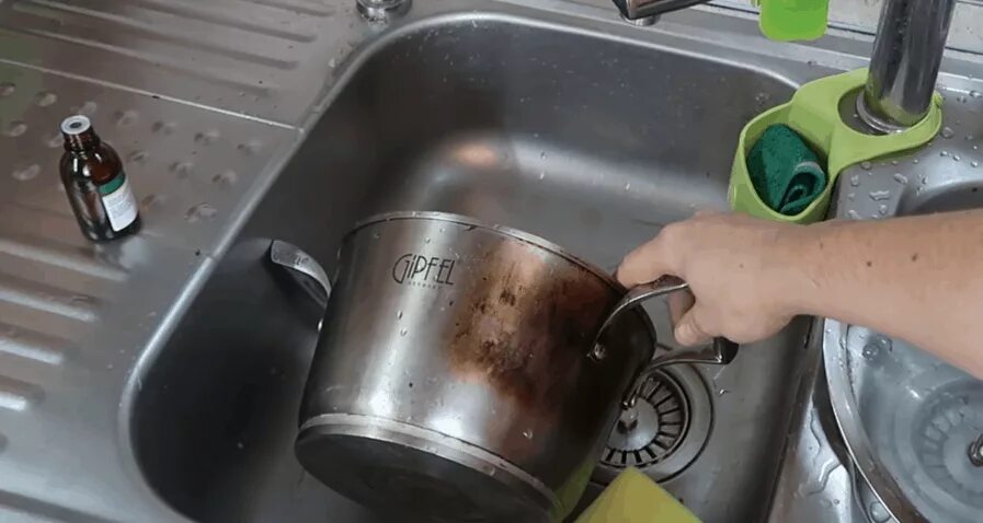 Мытья посуды нержавеющей