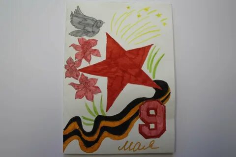 Открытка ко дню победы своими руками нарисовать