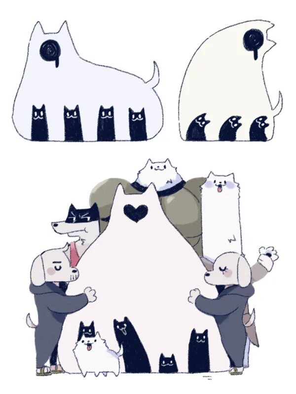 Андертейл амальгамет. Эндогини undertale. собака андертейл. undertale пёсик. надоедливая собака арт.