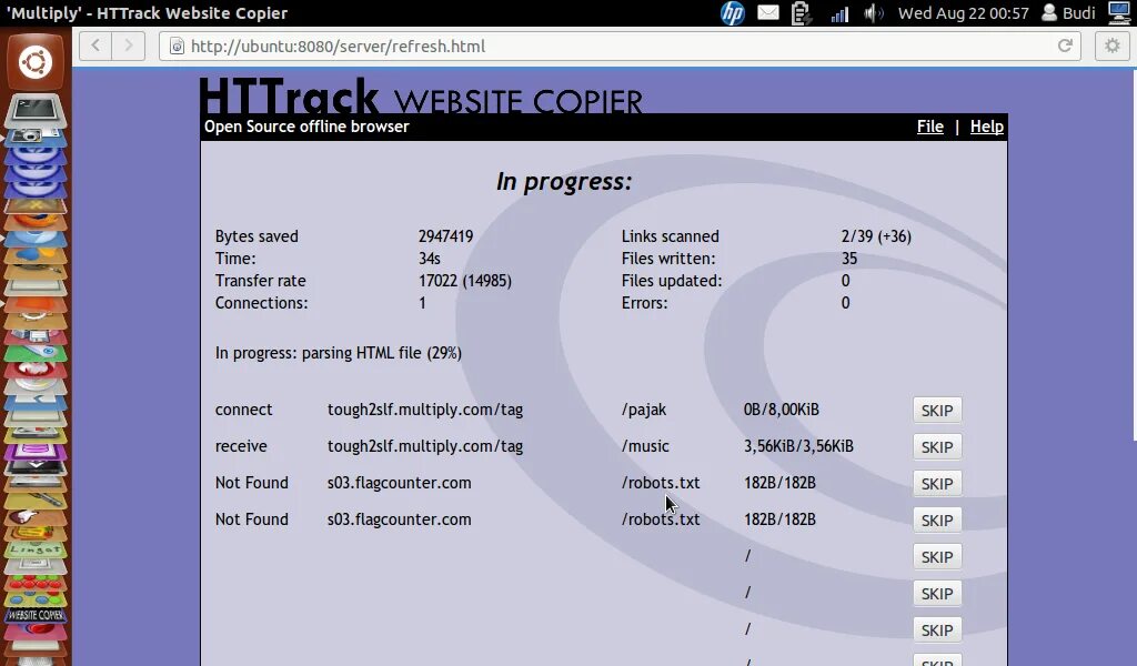 Httrack. Winhttrack.