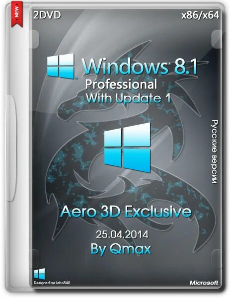 32 bit x86. Windows 8.1 professional x86-x64 2in1 by -=qmax=- (2014) rus.