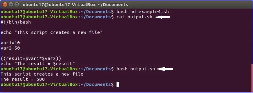 Bash output. Bash.