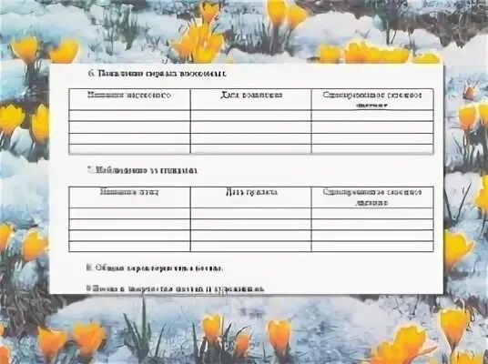 Фенологический дневник
