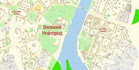 Карта великого новгорода центр