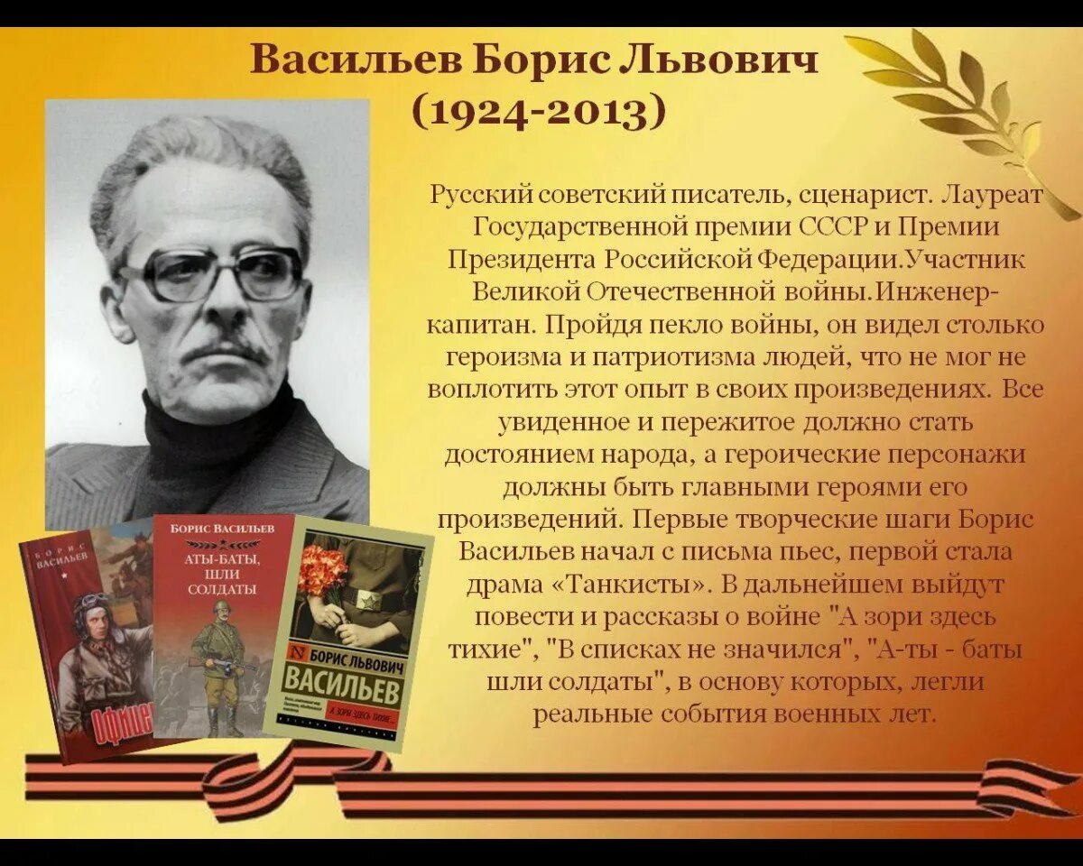 Писатели второй войны. Портрет Васильев Брис Львович писатель.