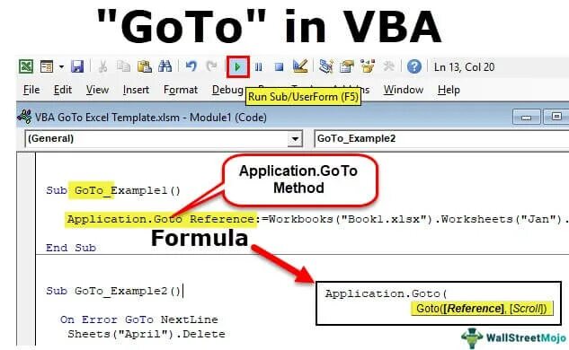 Использование goto. Оператор go to vba. операторы vba excel. оператор goto в vba примеры. goto.