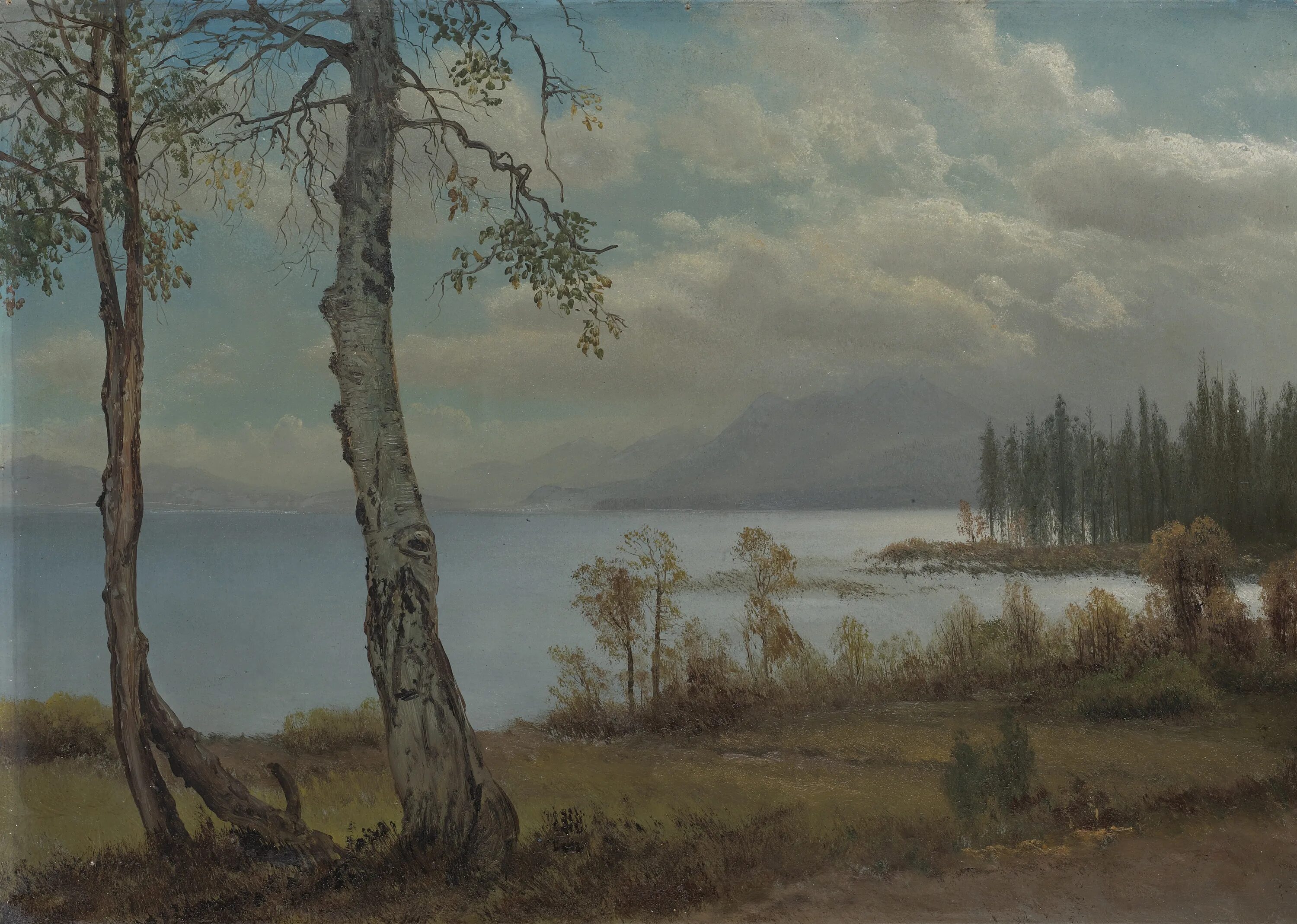 Lake Tahoe Albert Bierstadt. Пейзаж в художественном произведении