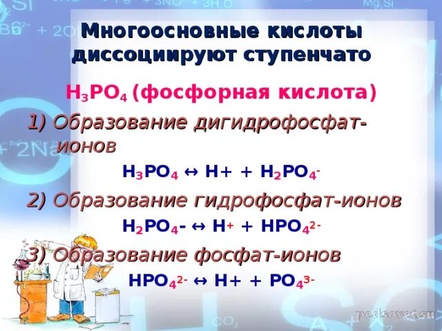 Фосфорная кислота ступенчато. Многоосновные кислоты примеры. Гидрофосфат ионов. Одноосновные и многоосновные кислоты. Дигидрофосфат натрия и гидроксид натрия реакция