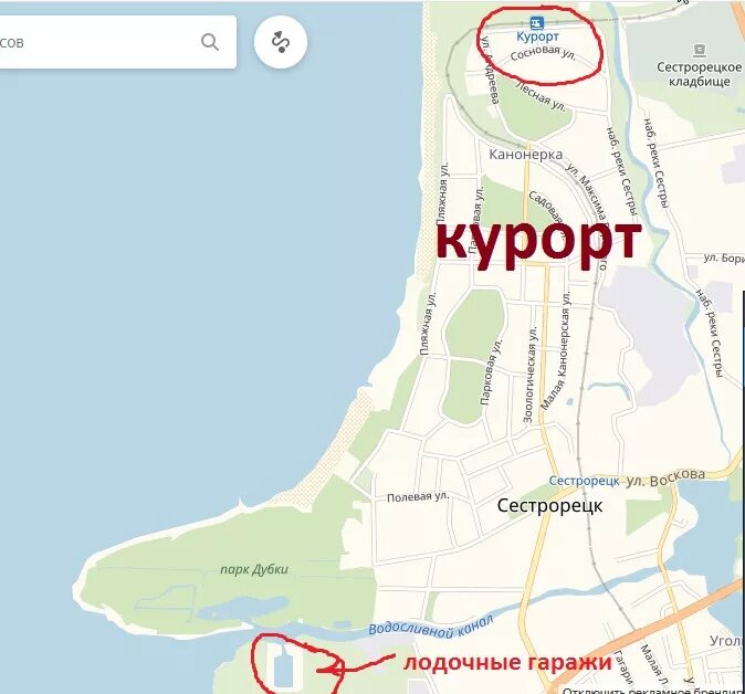 Сестрорецкий курорт где. Сестрорецк курорт финский залив. Сестрорецк на карте. Карта Сестрорецкого курорта. Курорт Сестрорецк карта.